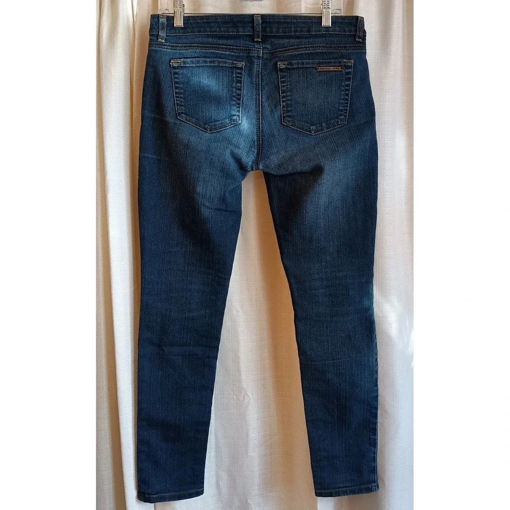 Michael Kors Women's Size 6 Dark Wash Mid Rise 5 Pocket Skinny Jeans‎